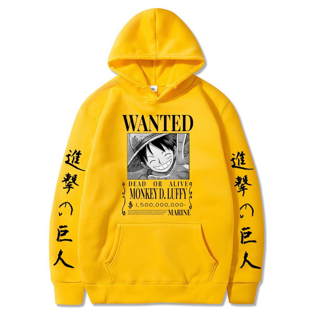 Luffy Hoodie Anime Attack Giant Hoodie Fleece Pullover Sweatshirt