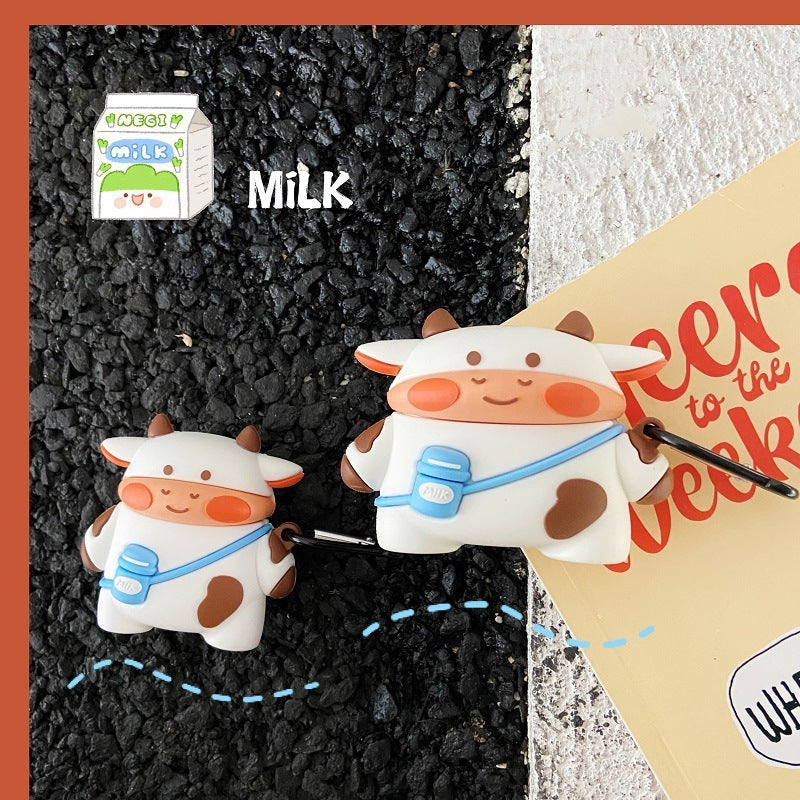 Cute Cow Suitable Protective Cover 2nd Generation Wireless Bluetooth 3rd Generation