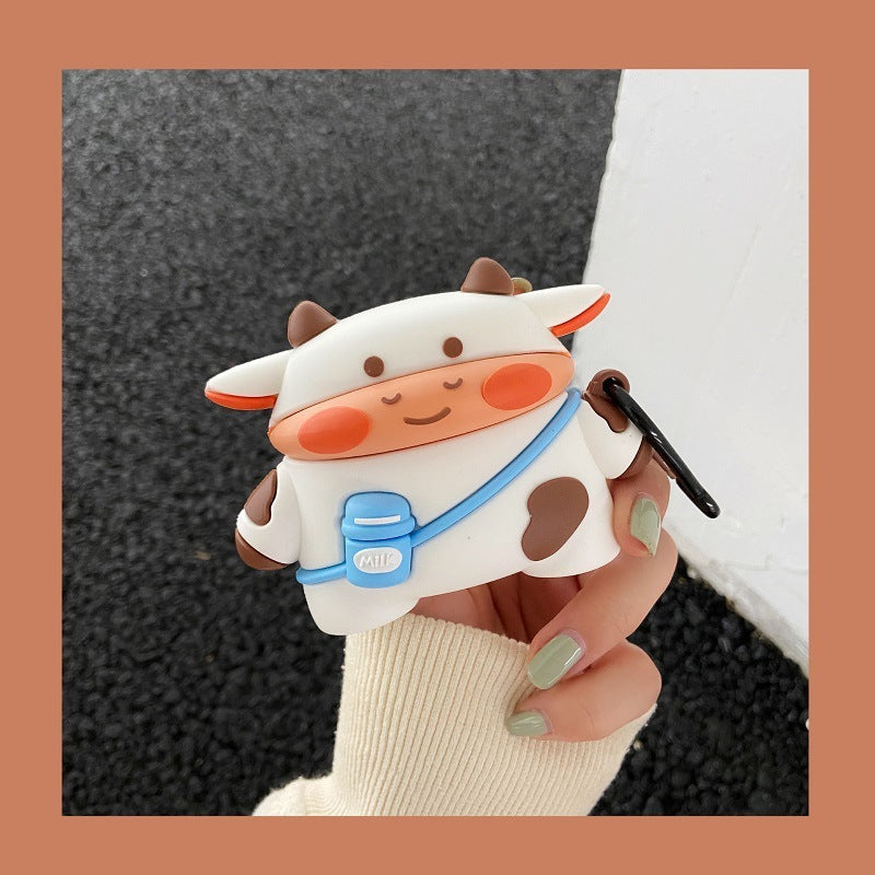 Cute Cow Suitable Protective Cover 2nd Generation Wireless Bluetooth 3rd Generation