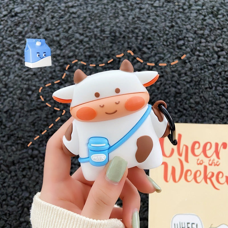 Cute Cow Suitable Protective Cover 2nd Generation Wireless Bluetooth 3rd Generation