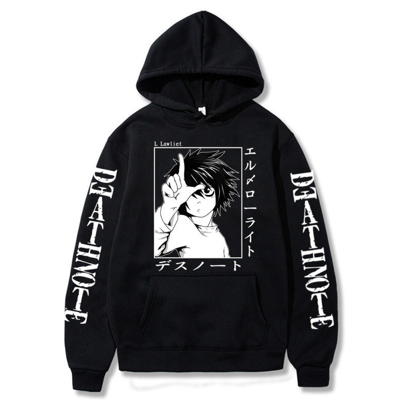 Hoodies  Japanese anime, death note Hoodie, creative new student casual hoodies