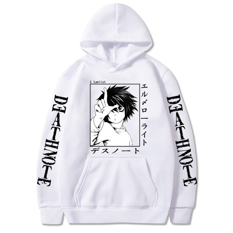 Hoodies  Japanese anime, death note Hoodie, creative new student casual hoodies