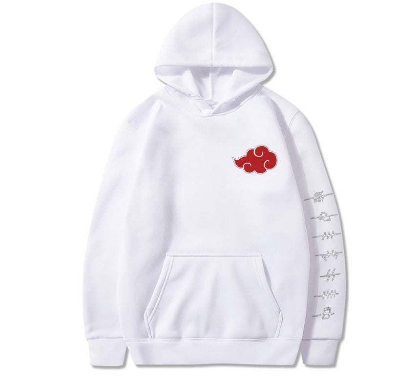 New Japanese anime Japanese cloud print pullover hoodie, oversized loose hoodie, men's and women's top