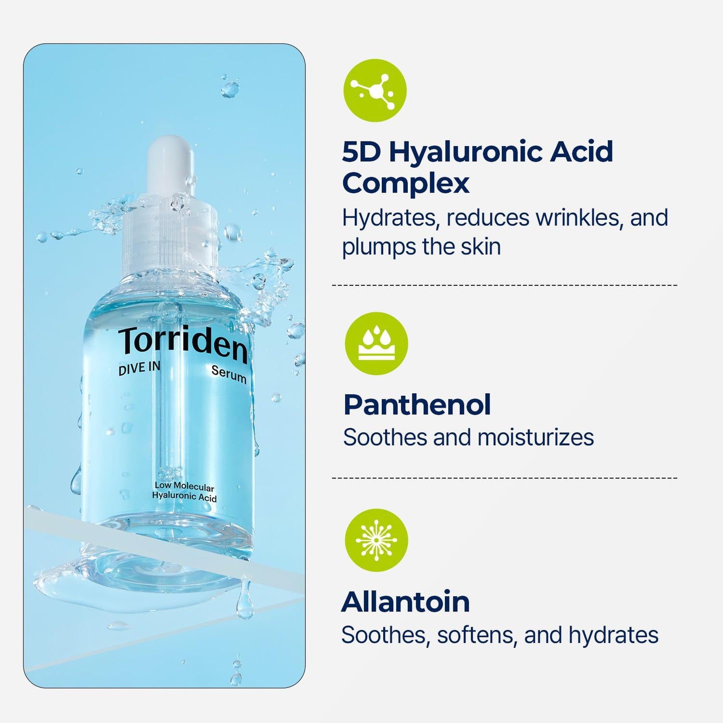 Torriden Taoleidan Essence DIVE IN Serum Centella asiais Soothing Restoration and Water Replenishment Cross-border Exclusive